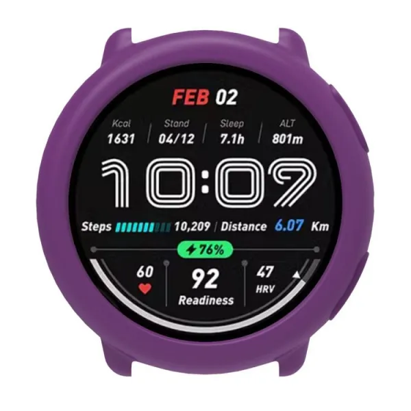 TPU HALF COVER Kryt pre Amazfit Active 2 tmavofialový