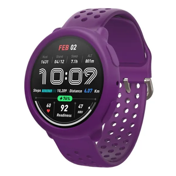TPU HALF COVER Kryt pre Amazfit Active 2 tmavofialový