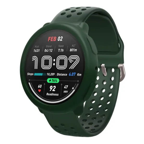 TPU HALF COVER Kryt pre Amazfit Active 2 tmavozelený