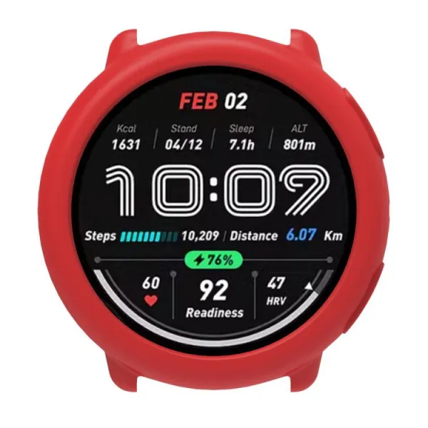 TPU HALF COVER Kryt pre Amazfit Active 2 červený