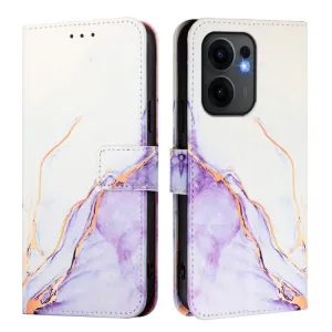 ART MARBLE Peňaženkový kryt pre Oppo Reno13 F 5G / Reno13 FS 5G WHITE PURPLE
