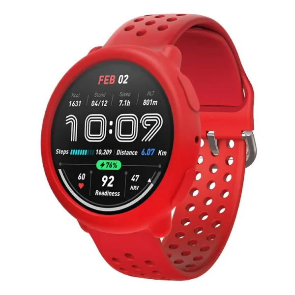 TPU HALF COVER Kryt pre Amazfit Active 2 červený