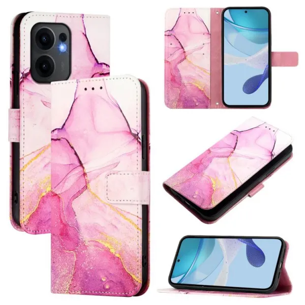 ART MARBLE Peňaženkový kryt pre Oppo Reno13 F 5G / Reno13 FS 5G PINK PURPLE
