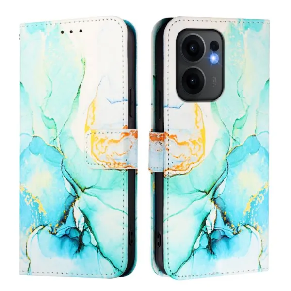 ART MARBLE Peňaženkový kryt pre Oppo Reno13 F 5G / Reno13 FS 5G GREEN