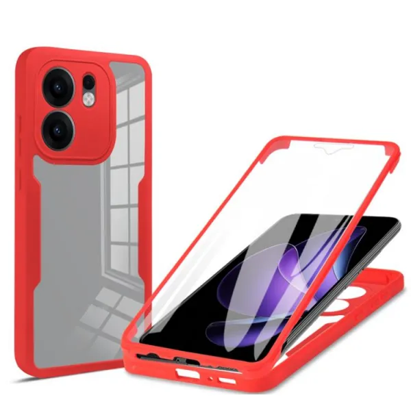 DUAL Obojstranný kryt s fóliou Oppo Reno13 F 5G / Reno13 FS 5G červený