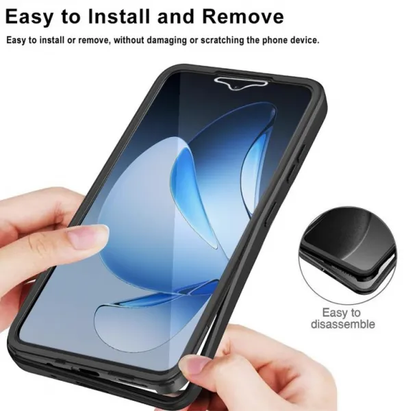 DUAL Obojstranný kryt s fóliou Oppo Reno13 5G modrý