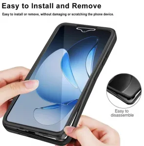 DUAL Obojstranný kryt s fóliou Oppo Reno13 5G modrý