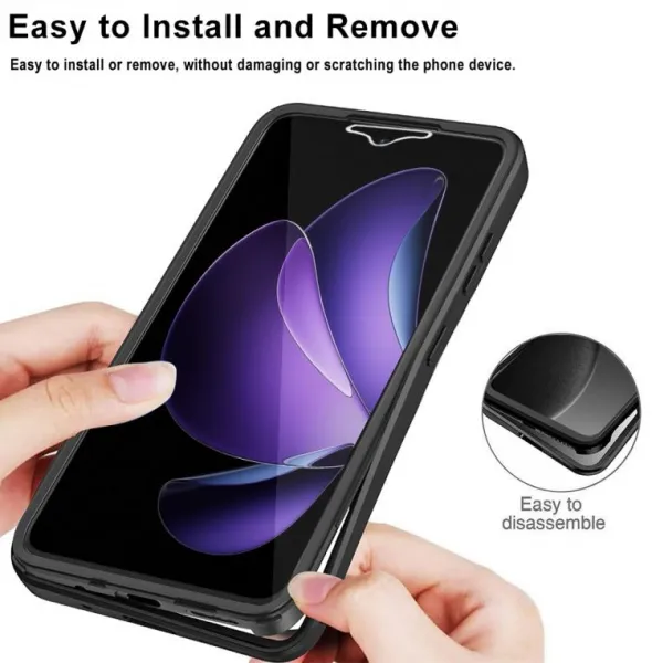 DUAL Obojstranný kryt s fóliou Oppo Reno13 F 5G / Reno13 FS 5G modrý