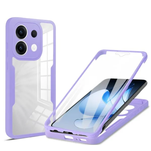 DUAL Obojstranný kryt s fóliou Oppo Reno13 5G fialový