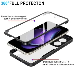 DUAL Obojstranný kryt s fóliou Oppo Reno13 F 5G / Reno13 FS 5G modrý
