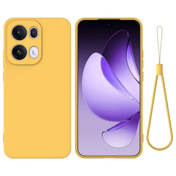 RUBBER Ochranný kryt pre Oppo Reno13 Pro 5G žltý