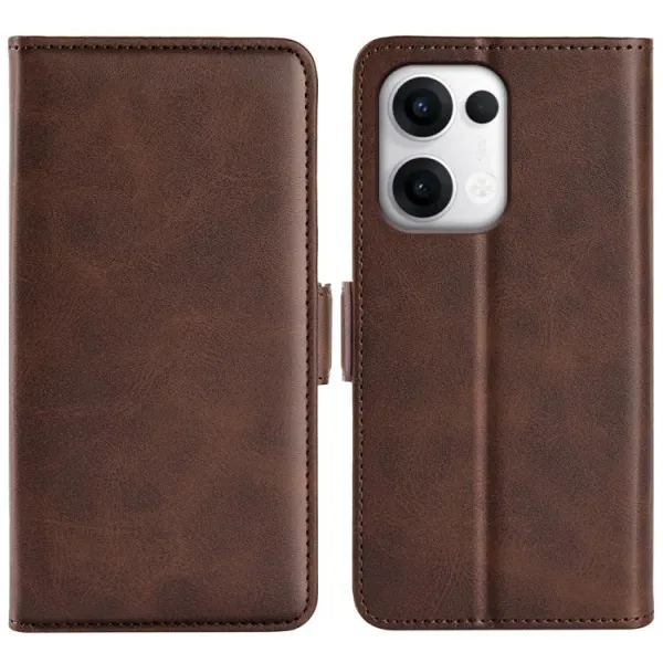 SIDE Peňaženkové puzdro pre Oppo Reno13 5G tmavohnedé
