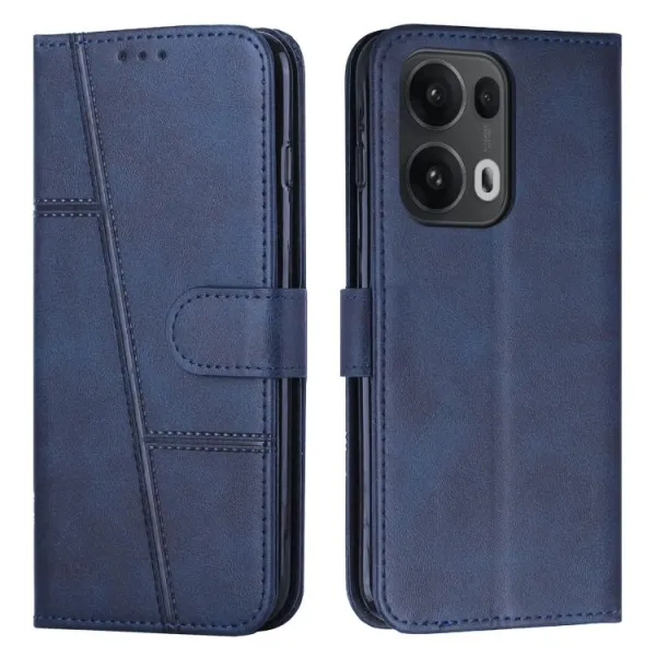 STITCHED Peňaženkový kryt pre Oppo Reno13 Pro 5G modrý