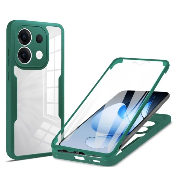 DUAL Obojstranný kryt s fóliou Oppo Reno13 5G zelený