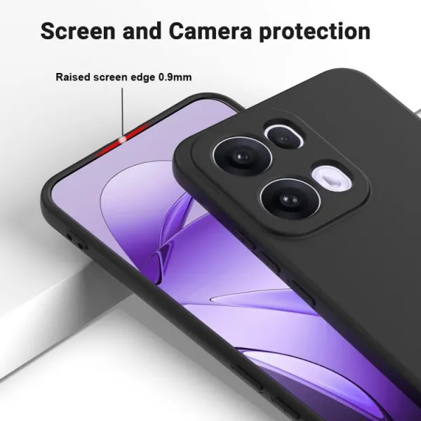 RUBBER Ochranný kryt pre Oppo Reno13 Pro 5G čierny