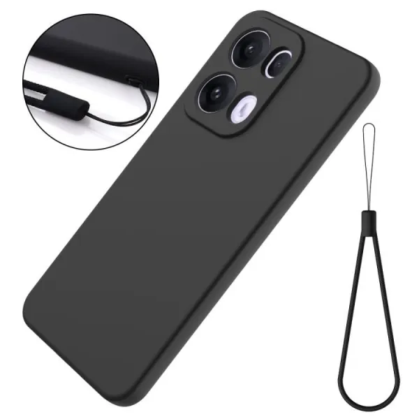 RUBBER Ochranný kryt pre Oppo Reno13 Pro 5G čierny