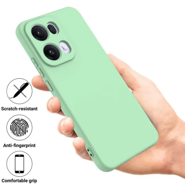 RUBBER Ochranný kryt pre Oppo Reno13 Pro 5G zelený