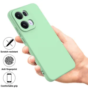 RUBBER Ochranný kryt pre Oppo Reno13 Pro 5G zelený