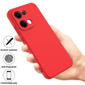 RUBBER Ochranný obal pre Oppo Reno13 5G červený
