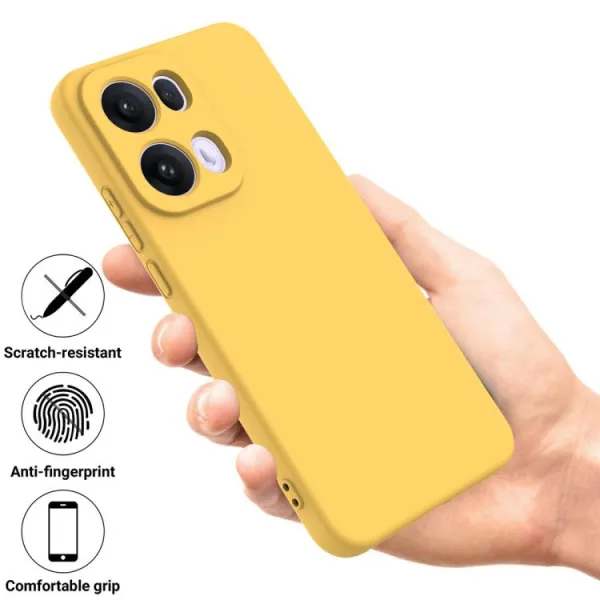 RUBBER Ochranný kryt pre Oppo Reno13 Pro 5G žltý