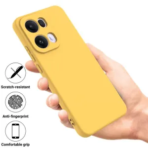 RUBBER Ochranný kryt pre Oppo Reno13 Pro 5G žltý