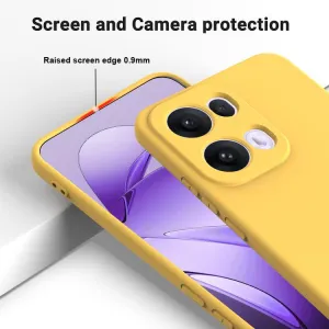 RUBBER Ochranný kryt pre Oppo Reno13 Pro 5G žltý