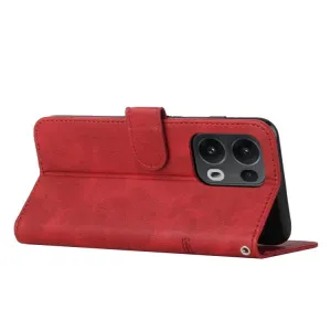 STITCHED Peňaženkový kryt pre Oppo Reno13 Pro 5G červený