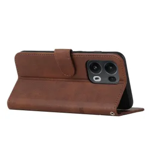 STITCHED Peňaženkový kryt pre Oppo Reno13 Pro 5G tmavohnedý