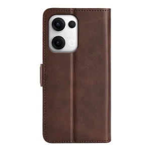 SIDE Peňaženkové puzdro pre Oppo Reno13 5G tmavohnedé