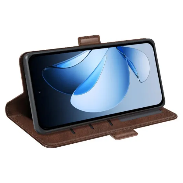 SIDE Peňaženkové puzdro pre Oppo Reno13 5G tmavohnedé