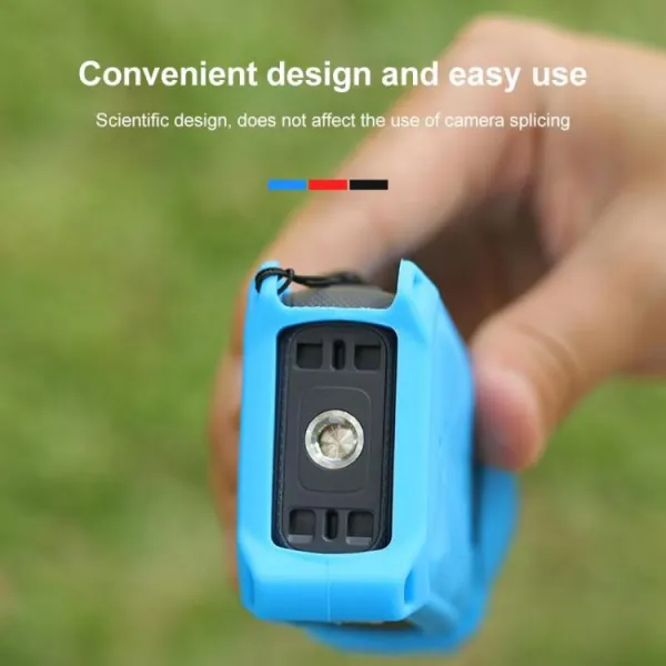 PULUZ Silikónový obal pre akčnú kameru Insta360 X5 modrý
