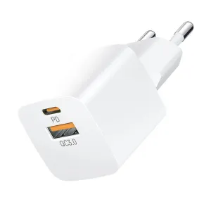 WOZINSKY CMWCW 20W Sieťová nabíjačka USB-C / USB-A biela