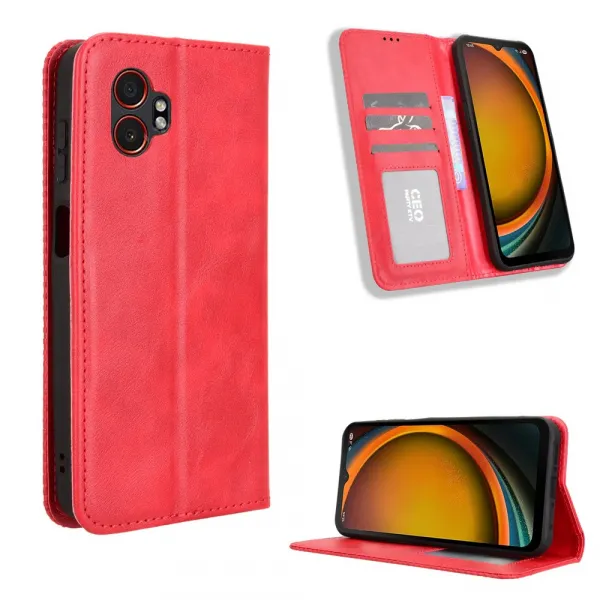 BUSINESS Peňaženkový kryt pre Samsung Galaxy Xcover 7 Pro červený
