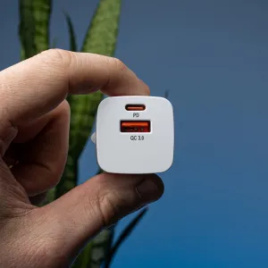 WOZINSKY CMWCW 20W Sieťová nabíjačka USB-C / USB-A biela