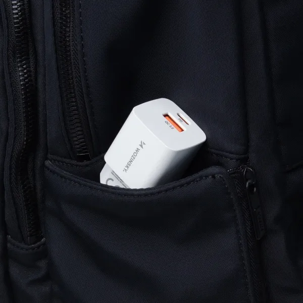 WOZINSKY CMWCW 20W Sieťová nabíjačka USB-C / USB-A biela
