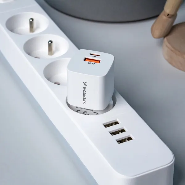 WOZINSKY CMWCW 20W Sieťová nabíjačka USB-C / USB-A biela