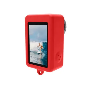 PULUZ Silikónový obal pre akčnú kameru DJI Osmo Action 5 Pro / Osmo Action 4 / Osmo Action 3 červený