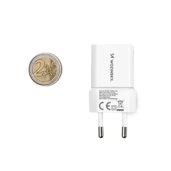 WOZINSKY CMWCW 20W Sieťová nabíjačka USB-C / USB-A biela