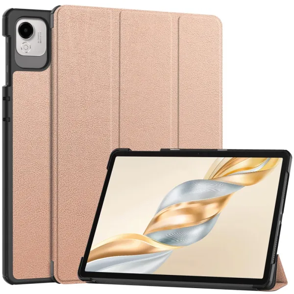 LEATHER Zaklápací kryt pre Honor Pad X9a ružovozlatý