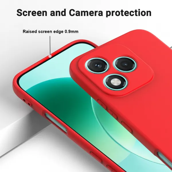 RUBBER Ochranný obal pre Honor 400 Lite 5G červený