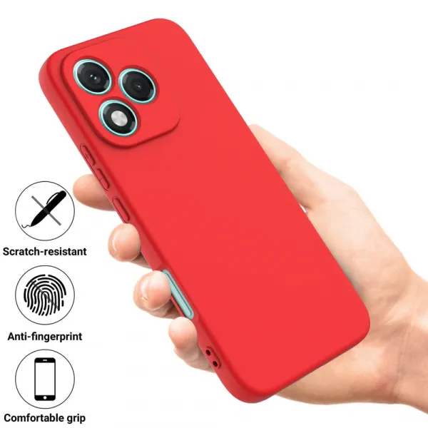 RUBBER Ochranný obal pre Honor 400 Lite 5G červený