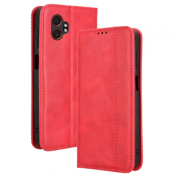 BUSINESS Peňaženkový kryt pre Samsung Galaxy Xcover 7 Pro červený