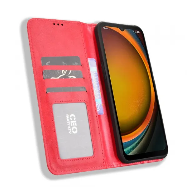 BUSINESS Peňaženkový kryt pre Samsung Galaxy Xcover 7 Pro červený
