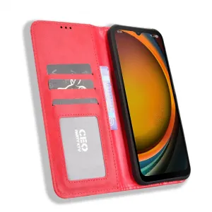 BUSINESS Peňaženkový kryt pre Samsung Galaxy Xcover 7 Pro červený