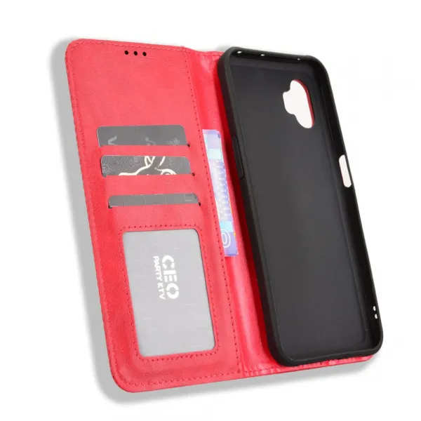 BUSINESS Peňaženkový kryt pre Samsung Galaxy Xcover 7 Pro červený