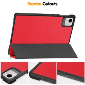 LEATHER Zaklápací kryt pre Honor Pad X9a červený
