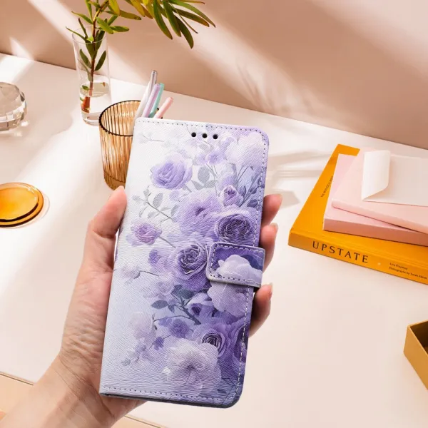 ART Peňaženkový kryt pre Honor 400 Lite 5G PURPLE ROSE