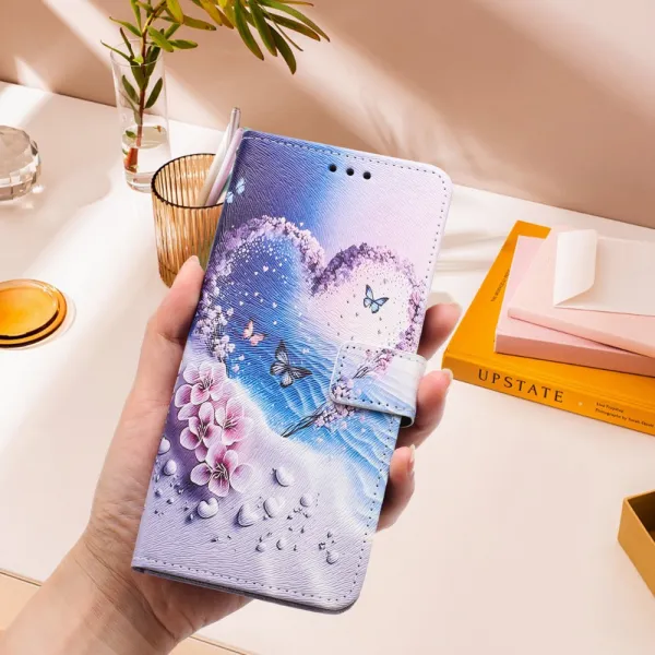 ART Peňaženkový kryt pre Xiaomi Redmi A5 HEART BUTTERFLY