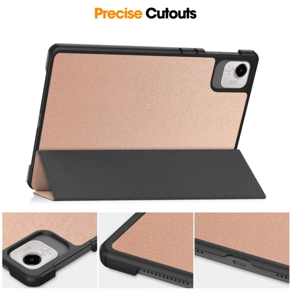 LEATHER Zaklápací kryt pre Honor Pad X9a ružovozlatý