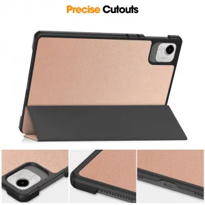 LEATHER Zaklápací kryt pre Honor Pad X9a ružovozlatý
